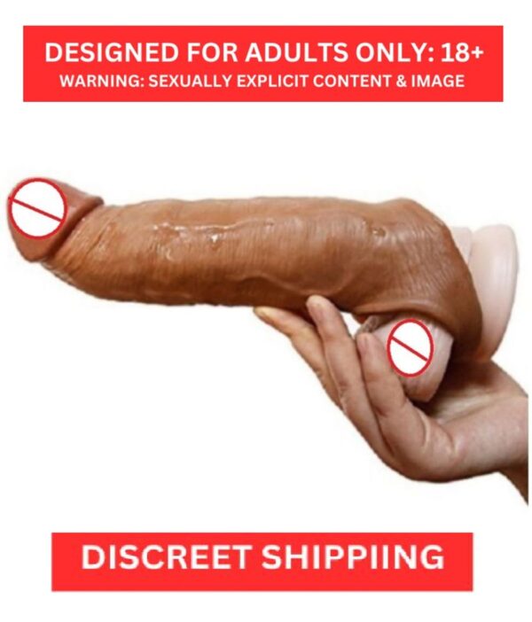 6.75 inch indian dark chocolate jumbo reusable condom washable penis extender condom