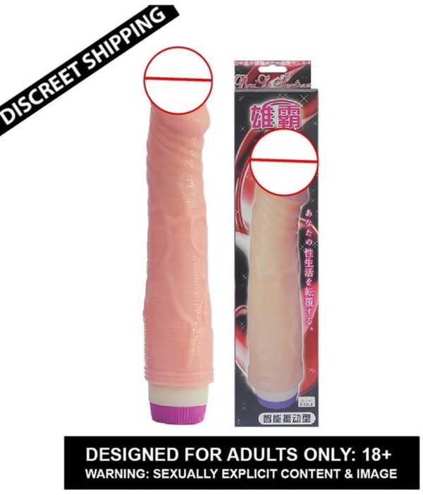 Adam - 9" Long XL Realistic Life Like Thick Strong Vibrating IPX7 Waterproof Dildo Vibrator For Women