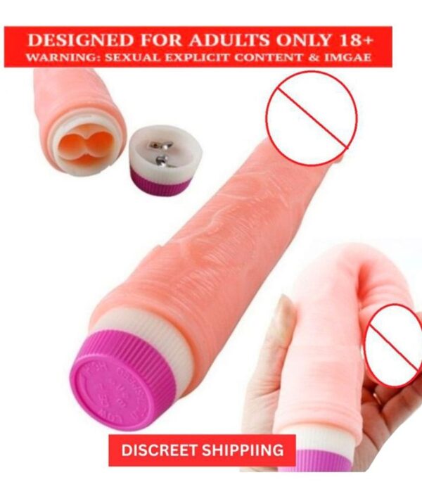 Adam - 9" Long XL Realistic Life Like Thick Strong Vibrating IPX7 Waterproof Dildo Vibrator For Women - Image 4