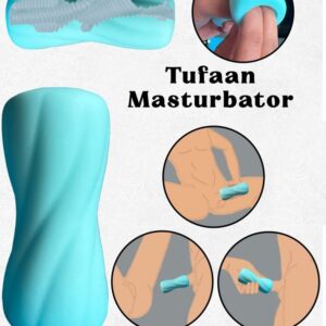Soft Flexible Personal Body Stress Relief & Relaxing Blue Sleeve Stroker for Men